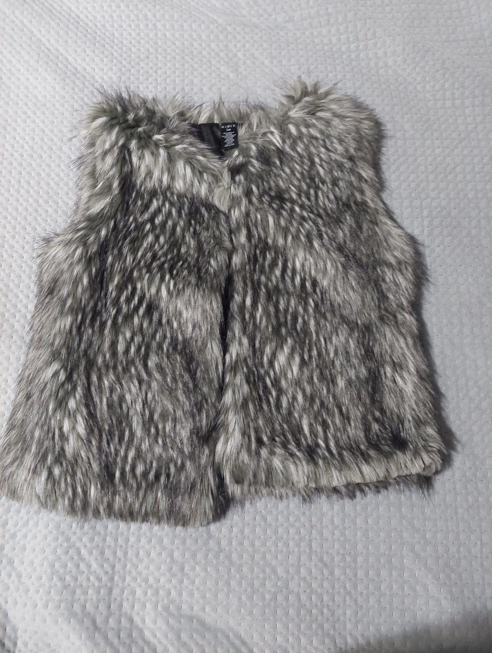Mixit Faux Fur Vest in Black and White